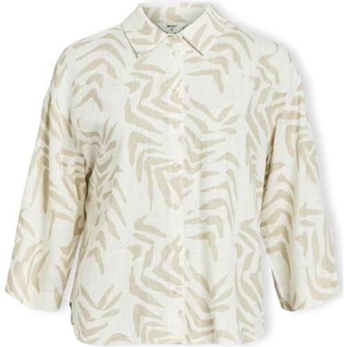 Blusen Emira Shirt L/S - Sandshell/Natural - Object - Modalova