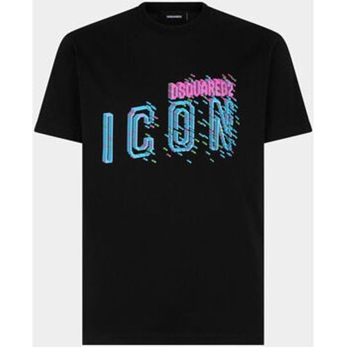 Sweatshirt T-Shirt Pixeled Icon Cool Fit Tee noir - Dsquared - Modalova