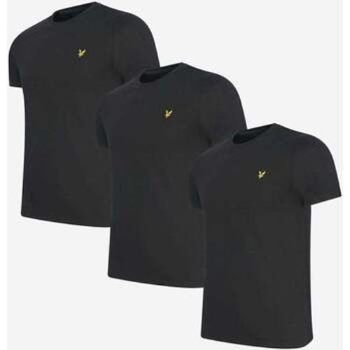 T-Shirts & Poloshirts Plain t-shirt - jet black 3 pack - Lyle & Scott - Modalova