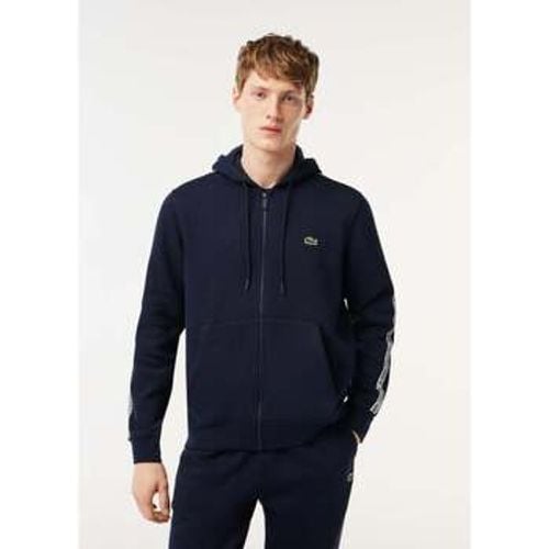 Strickjacken Contrast stripe zip through hoodie - navy blue - Lacoste - Modalova