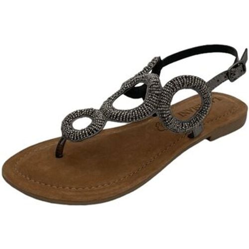 Zehentrenner Sandaletten toe sandals rounds with beads LA33761pewter - Lazamani - Modalova