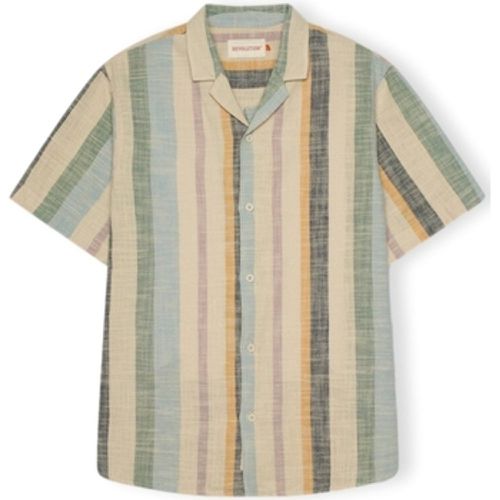 Hemdbluse Cuban Shirt S/S 3918 - Dustgreen - Revolution - Modalova