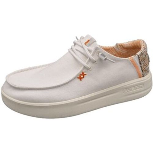 Damenschuhe Schnuerschuhe LILY WASHED CANVAS WHITE - Fusion - Modalova