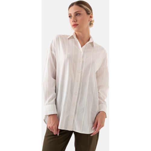 Blusen White Striped Oversized Women's Shirt - Just Like You - Modalova