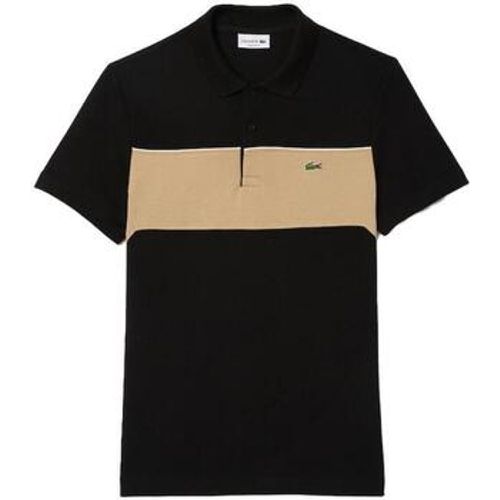 T-Shirts & Poloshirts Colour Block Polo Shirt Black/Beige - Lacoste - Modalova