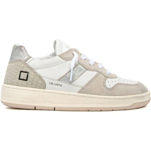 Sneaker D.A.T.E. C2-VC-WS COURT 2.0 VINTAGE CALF WH-SILVER - Date - Modalova