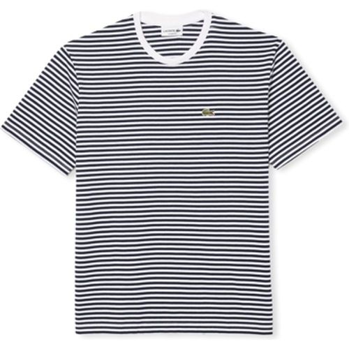 T-Shirts & Poloshirts T-Shirt TH9749 - Blanc/Bleu Marine - Lacoste - Modalova