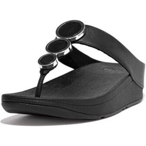 Zehentrenner HALO LEATHER TOE-POST SANDALS ALL BLACK - FitFlop - Modalova