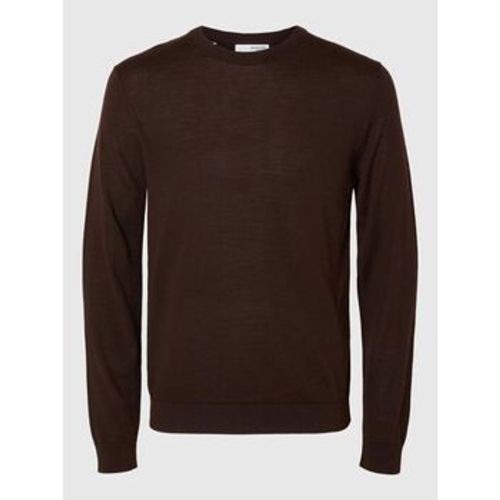 Pullover 16094647 MERINO CREW-CHOCOLATE TORTE - Selected - Modalova