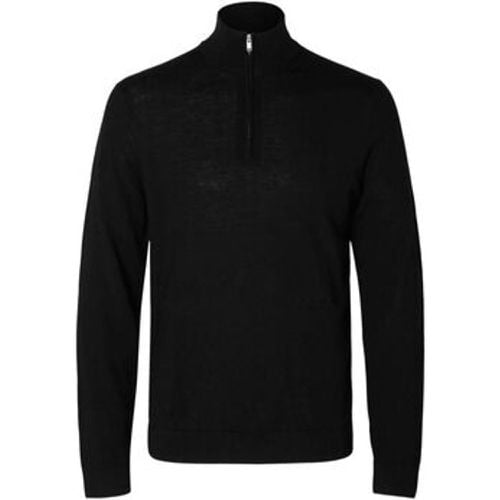 Pullover 16094655 MERINO HALF ZIP-BLACK - Selected - Modalova