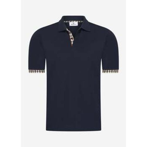 T-Shirts & Poloshirts Active supima club check sleeves polo - navy - Aquascutum - Modalova