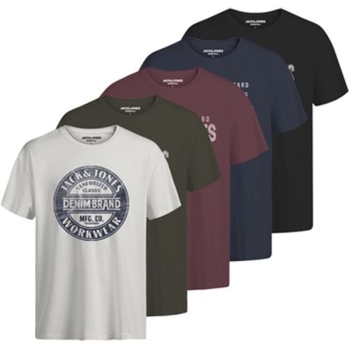 T-Shirt T-Shirt Jeans Kurzarmshirt 5er pack - jack & jones - Modalova