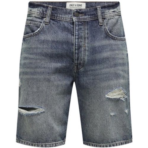 Straight Leg Jeans Shorts EDGE RAM Denim-Shorts - Only & Sons - Modalova