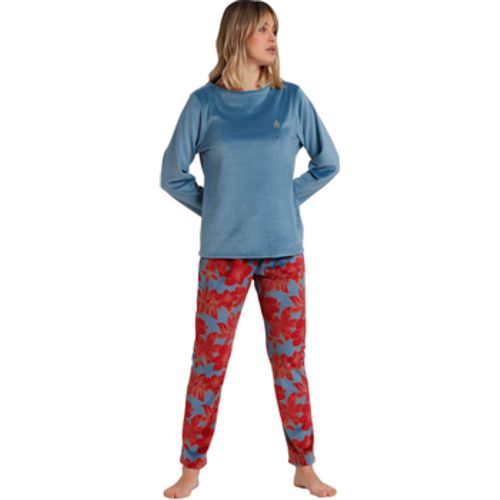 Pyjamas/ Nachthemden Pyjama Hose Top Langarm Velours Calentito Luxury - Admas - Modalova