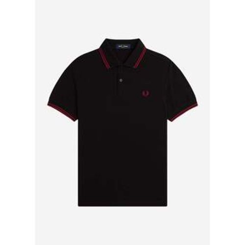 T-Shirts & Poloshirts Twin tipped polo shirt- black burnt red - Fred Perry - Modalova