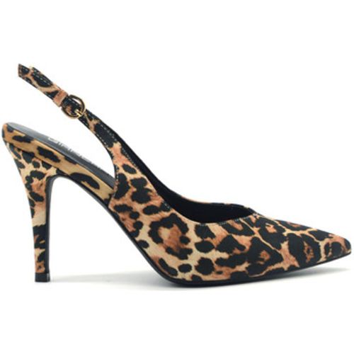 Pumps slingback in tessuto animalier - Giancarlo Paoli - Modalova
