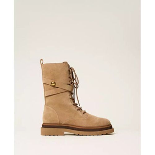 Damenstiefel ANFIBI IN PELLE SCAMOSCIATA Art. 252TGT050 - Twin Set - Modalova