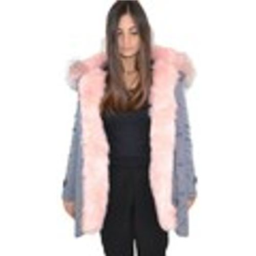 Parka Parka donna invernale con pelliccia rosa eco giacca giubbotto p - K-Zell - Modalova