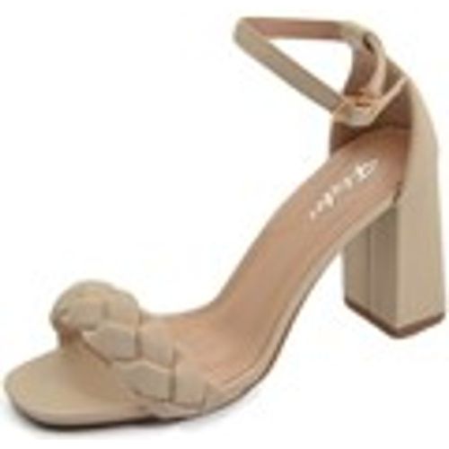 Sandali Sandalo donna nude unica fascia treccia con tacco comodo - Malu Shoes - Modalova