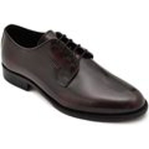 Classiche basse Scarpe uomo stringate liscia vera pelle bordeaux spazzolata a m - Malu Shoes - Modalova