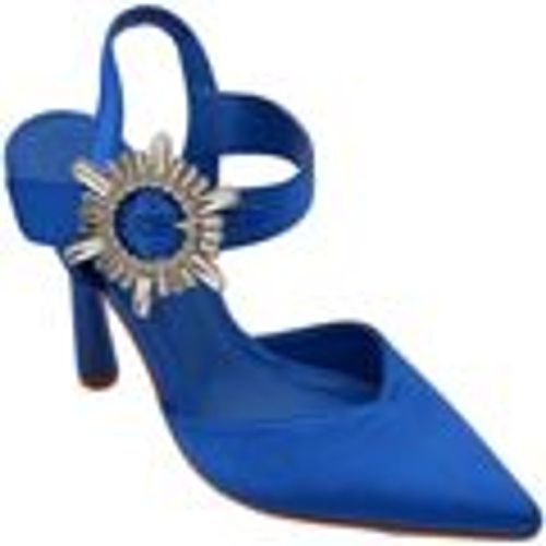 Scarpe Decollete' scarpadonna gioiello in raso bluette con applicazion - Malu Shoes - Modalova