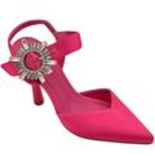 Scarpe Decollete' scarpadonna gioiello in raso fucsia applicazione spi - Malu Shoes - Modalova