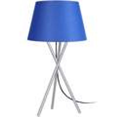 Lampade d’ufficio lampada da comodino tondo metallo alluminio e blu - Tosel - Modalova