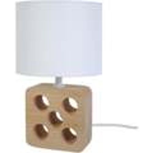 Lampade d’ufficio lampada da comodino tondo legno naturale e bianco - Tosel - Modalova