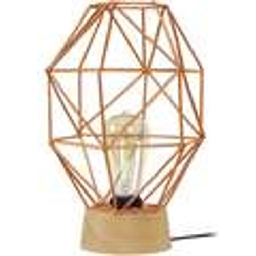Lampade d’ufficio lampada da comodino tondo legno naturale e rame - Tosel - Modalova