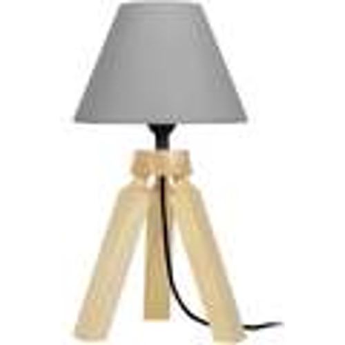 Lampade d’ufficio lampada da comodino tondo legno naturale e grigio - Tosel - Modalova