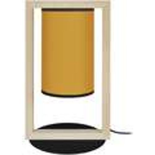 Lampade d’ufficio lampada da comodino tondo legno naturale e giallo - Tosel - Modalova