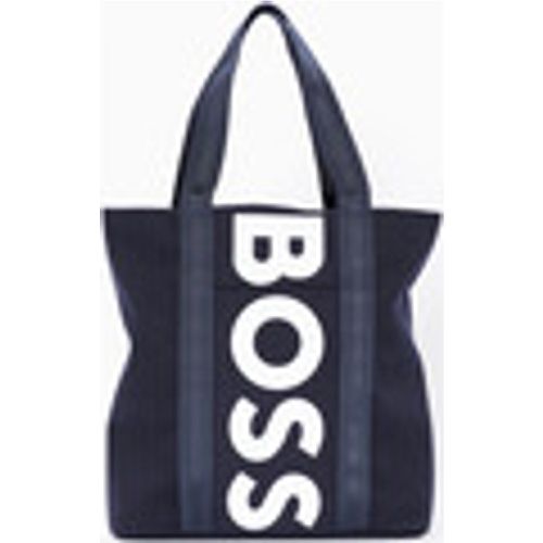 Borsa Shopping Borsa tote in tessuto con logo verticale - Boss - Modalova