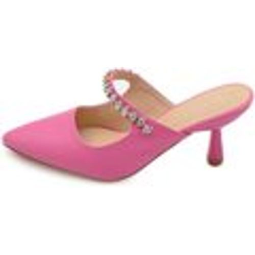 Scarpe Decollete mules slingback fucsia con fascia di brillantini sul - Malu Shoes - Modalova