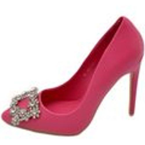 Scarpe Decolette' donna pelle matte fucsia con gioiello spilla quadrat - Malu Shoes - Modalova