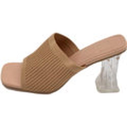 Sandali Sandali donna mules pantofole in tessuto elastico nude e tacco - Malu Shoes - Modalova