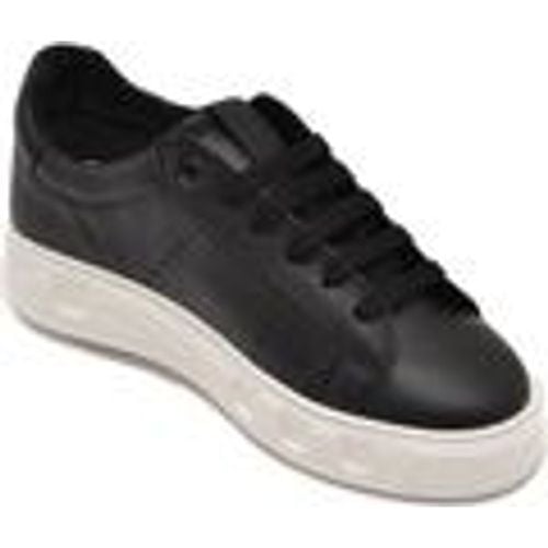 Sneakers Scarpa sneakers bassa uomo basic vera pelle bottolata nera line - Malu Shoes - Modalova