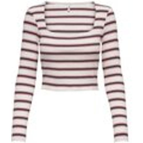 T-shirts a maniche lunghe T-Shirt Donna Squareneck Stripe - Only - Modalova