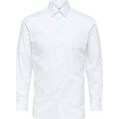 Camicia a maniche lunghe 16080200 METHAN-BRIGHT WHITE - Selected - Modalova