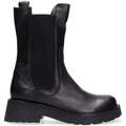 Stivali boot pelle nera elastici laterali - Felmini - Modalova
