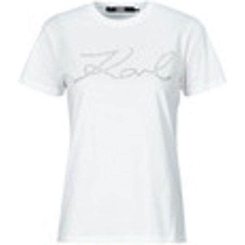 T-shirt rhinestone logo t-shirt - Karl Lagerfeld - Modalova