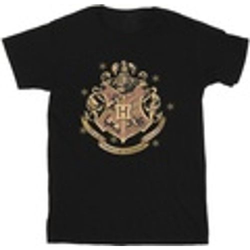 T-shirts a maniche lunghe Gold Hogwart Crest - Harry Potter - Modalova