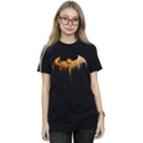 T-shirts a maniche lunghe Batman Arkham Knight Halloween Moon Logo Fill - Dc Comics - Modalova