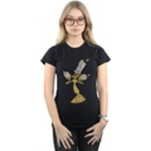 T-shirts a maniche lunghe Beauty And The Beast Lumiere Distressed - Disney - Modalova