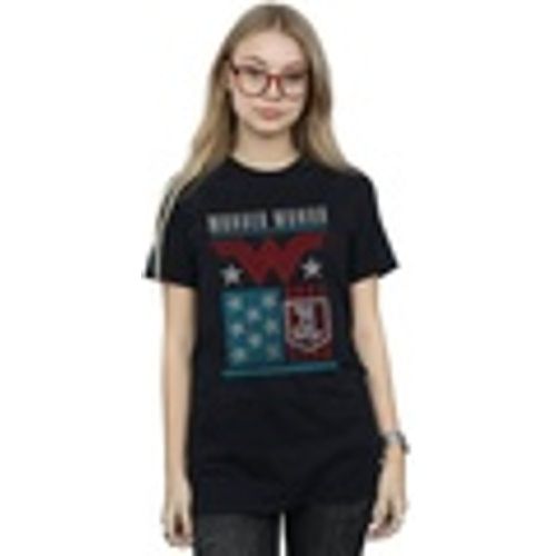 T-shirts a maniche lunghe Justice League Movie Wonder Woman Flag - Dc Comics - Modalova
