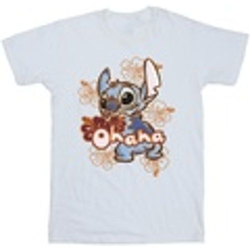 T-shirts a maniche lunghe Lilo And Stitch Ohana Orange Hibiscus - Disney - Modalova