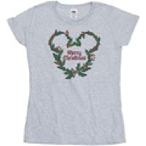 T-shirts a maniche lunghe Mickey Mouse Merry Christmas Holly - Disney - Modalova