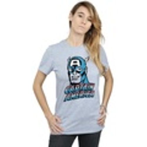 T-shirts a maniche lunghe Captain America Distressed - Marvel - Modalova