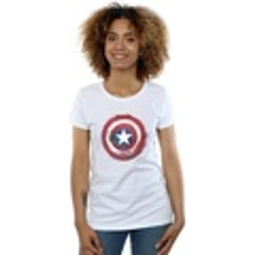 T-shirts a maniche lunghe Captain America Splatter Shield - Marvel - Modalova