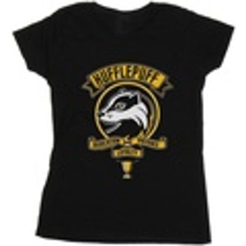 T-shirts a maniche lunghe Hufflepuff Toon Crest - Harry Potter - Modalova