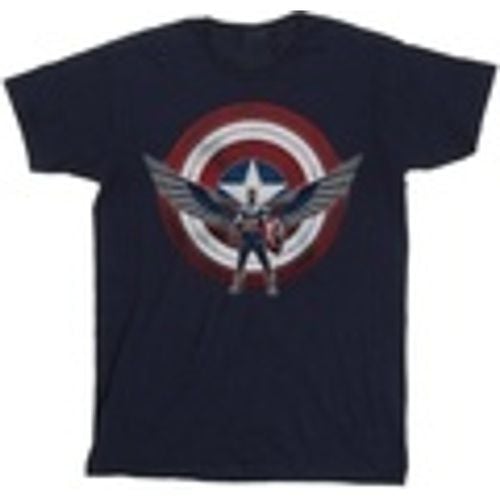 T-shirts a maniche lunghe Falcon And The Winter Soldier Captain America Shield Pose - Marvel - Modalova